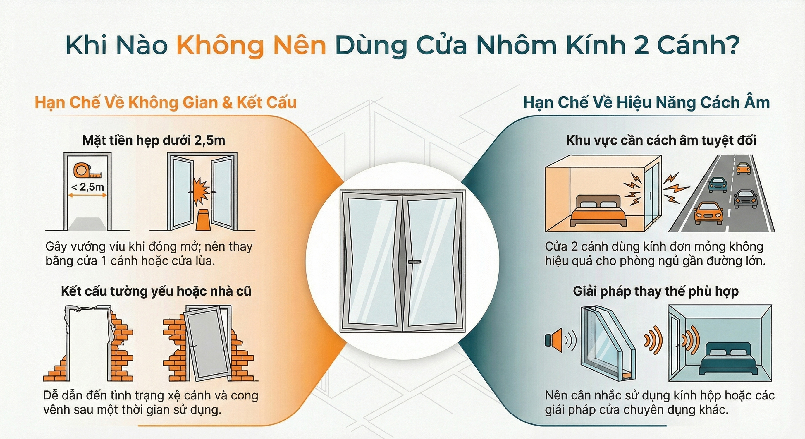 Truong hop khong nen dung cua nhom kinh 2 canh 